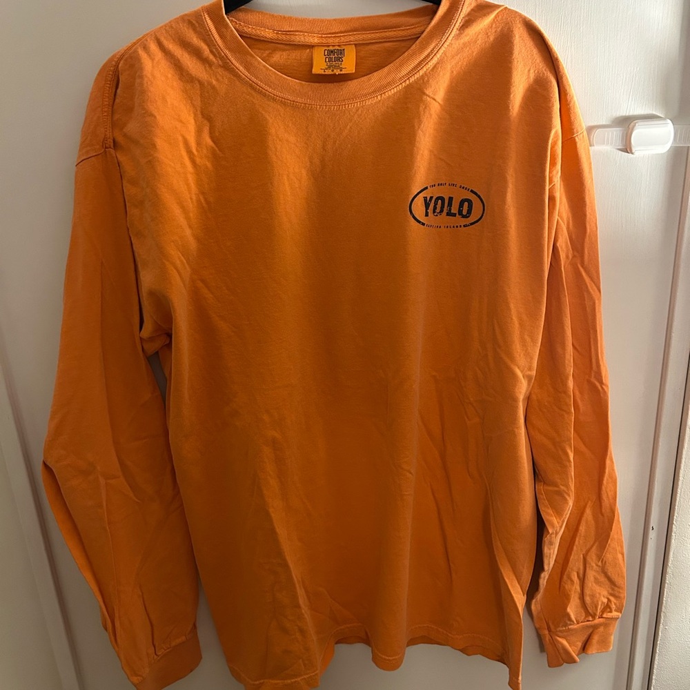 Comfort Colors Vibrant Orange Long Sleeve Tee
